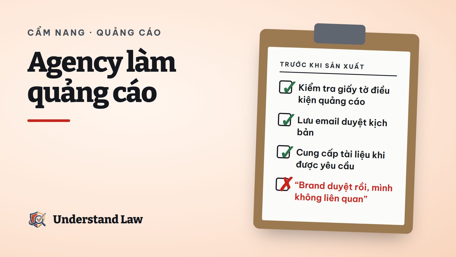 Hồ sơ giấy tờ sản phẩm agency kiểm tra trước khi sản xuất
