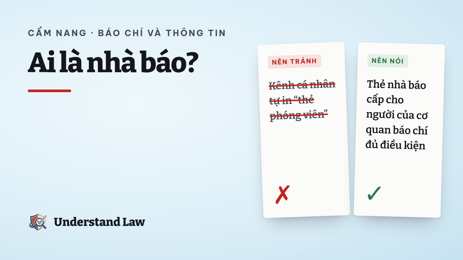 Thẻ nhà báo và thẻ tự in bị so sánh