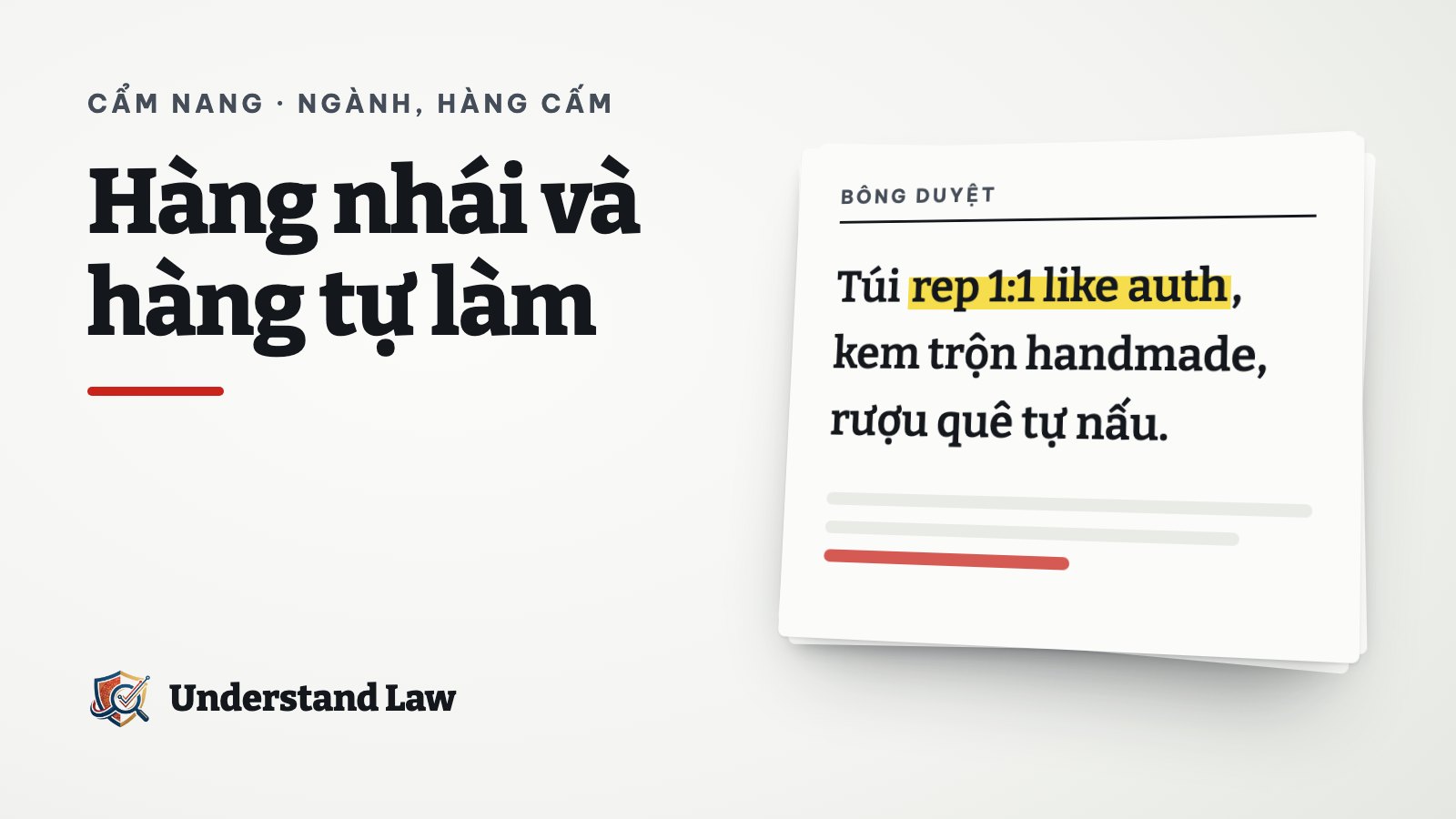 Tờ bông duyệt minh hoạ bài: Hàng nhái và hàng tự làm