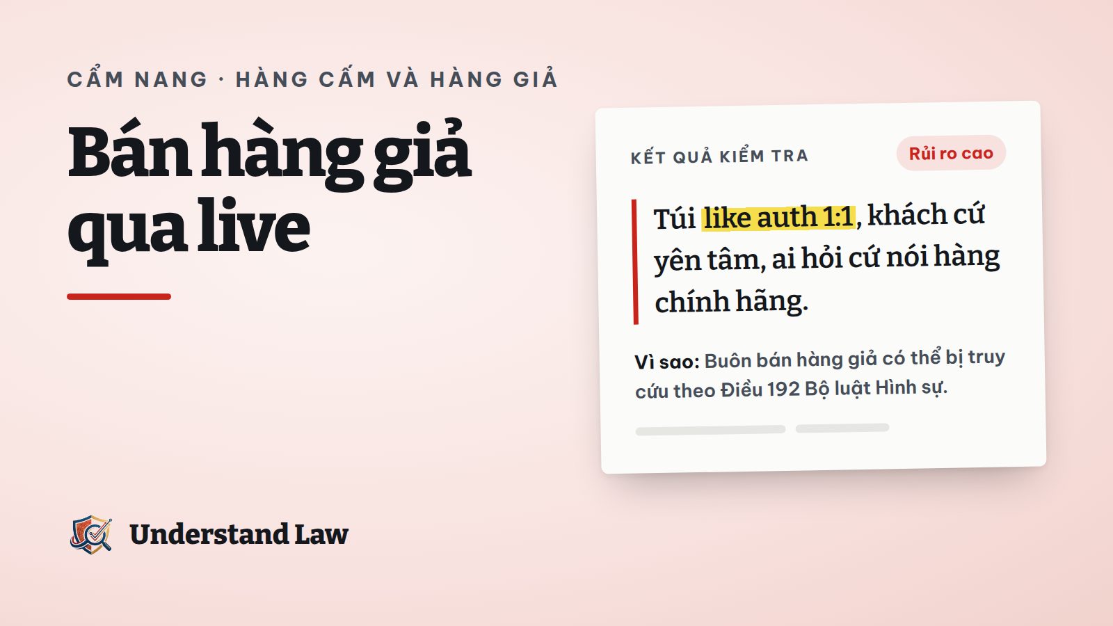 Túi xách giả thương hiệu trong livestream bị gắn cảnh báo