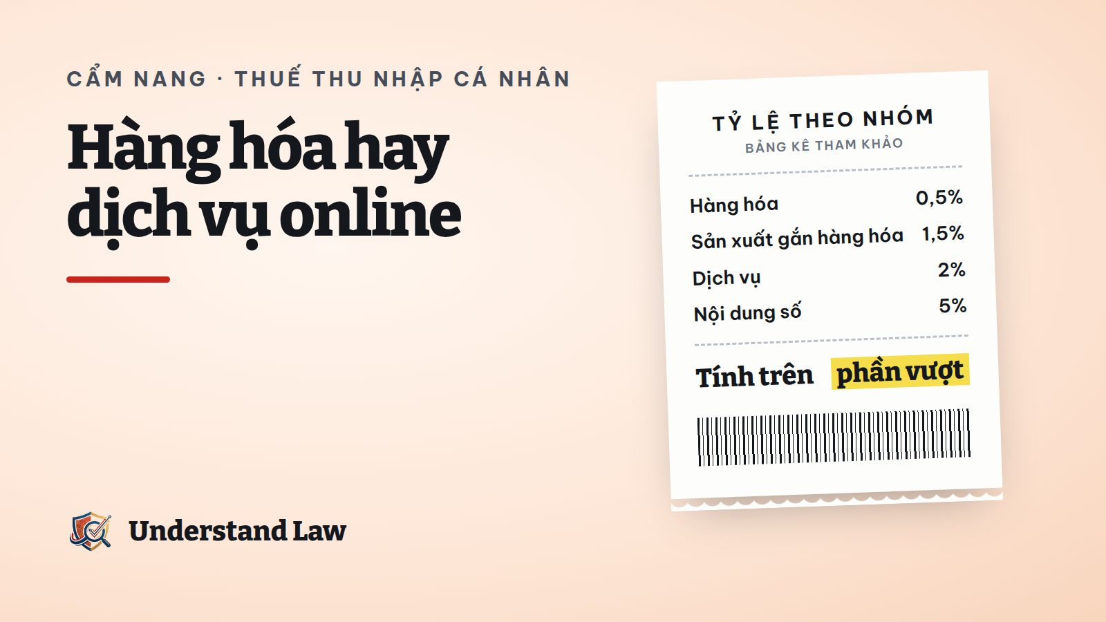 Bảng kê tham khảo tỷ lệ thuế cho hàng hóa, dịch vụ, sản xuất và nội dung số