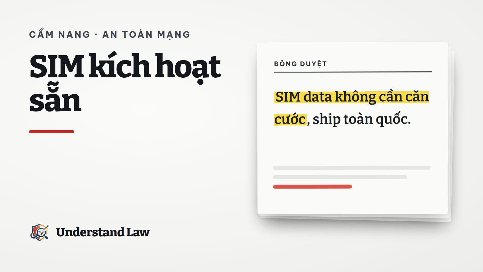 Tờ bông duyệt với câu SIM data không cần căn cước được tô vàng