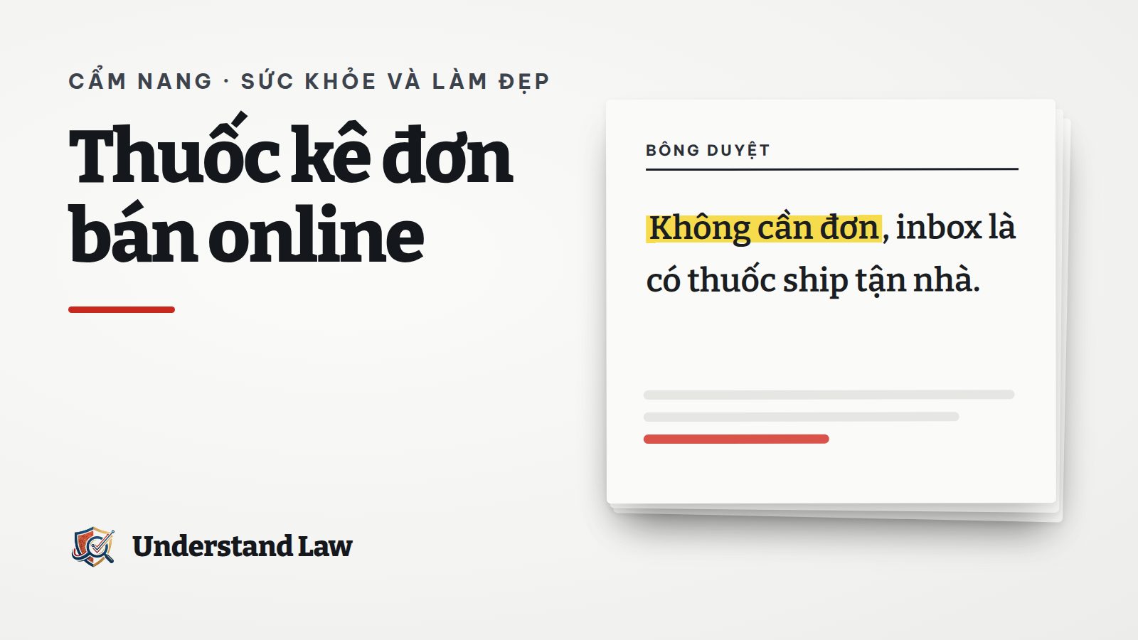 Tờ bông duyệt với câu không cần đơn inbox là có thuốc được tô vàng