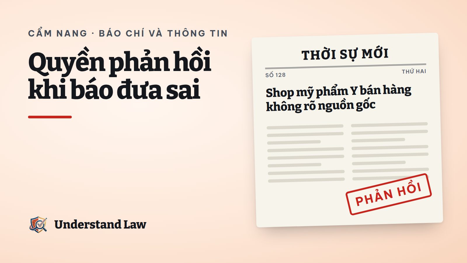Trang báo có dấu đỏ phản hồi bên cạnh tiêu đề sai về một shop