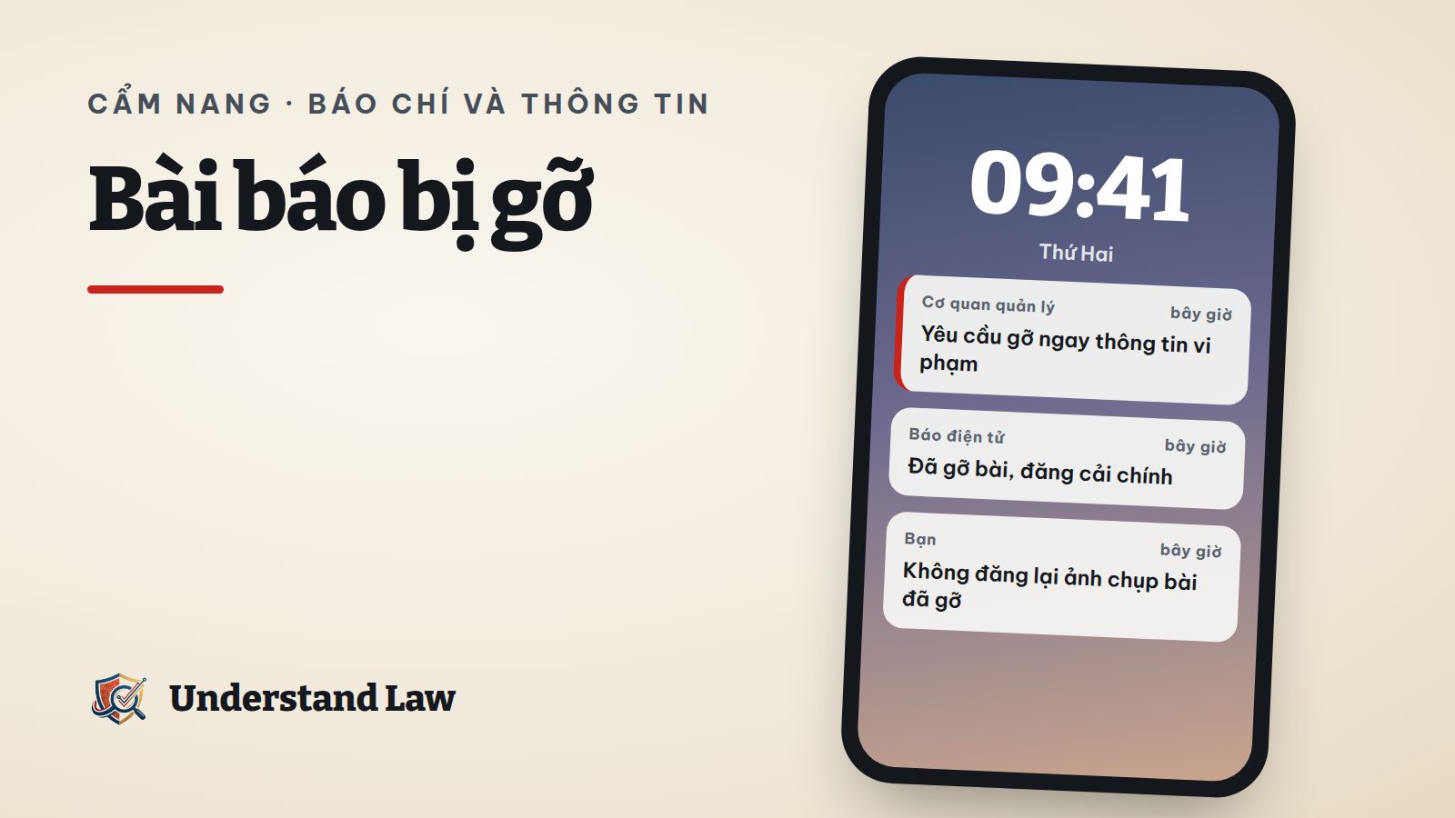 Bài báo điện tử hiển thị trang đã gỡ bỏ