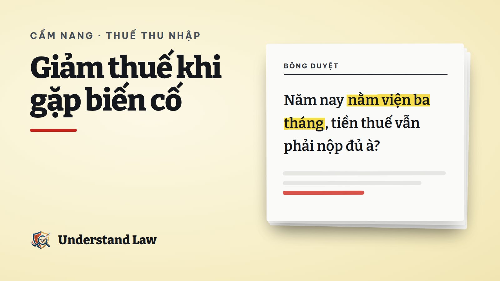 Chiếc ô che tờ khai thuế giữa cơn mưa