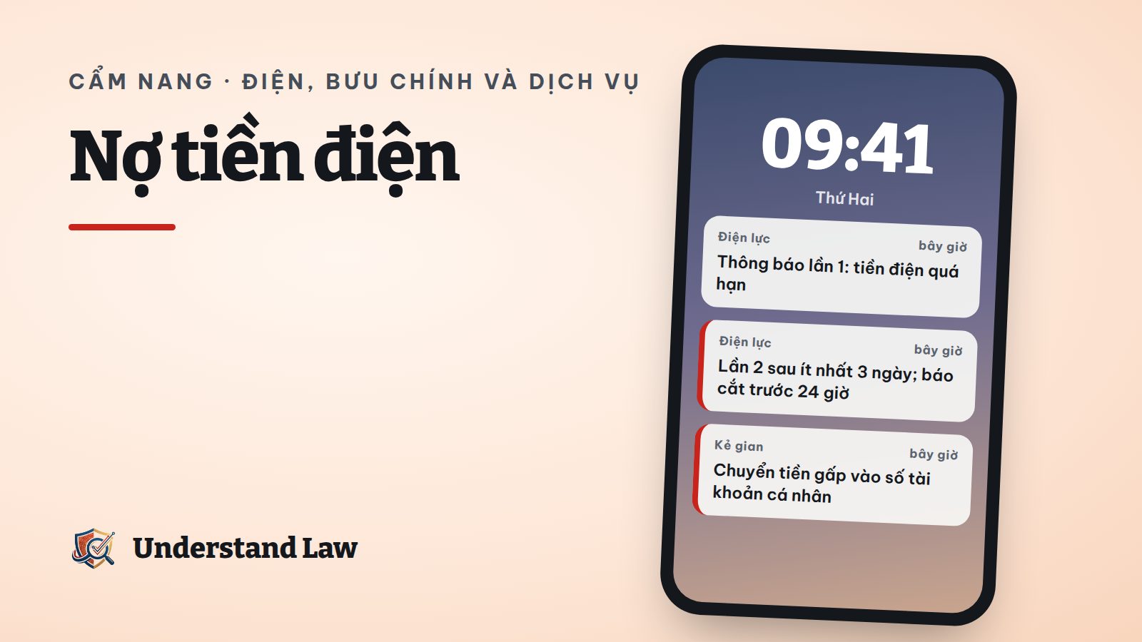 Hóa đơn tiền điện quá hạn đặt cạnh công tơ điện