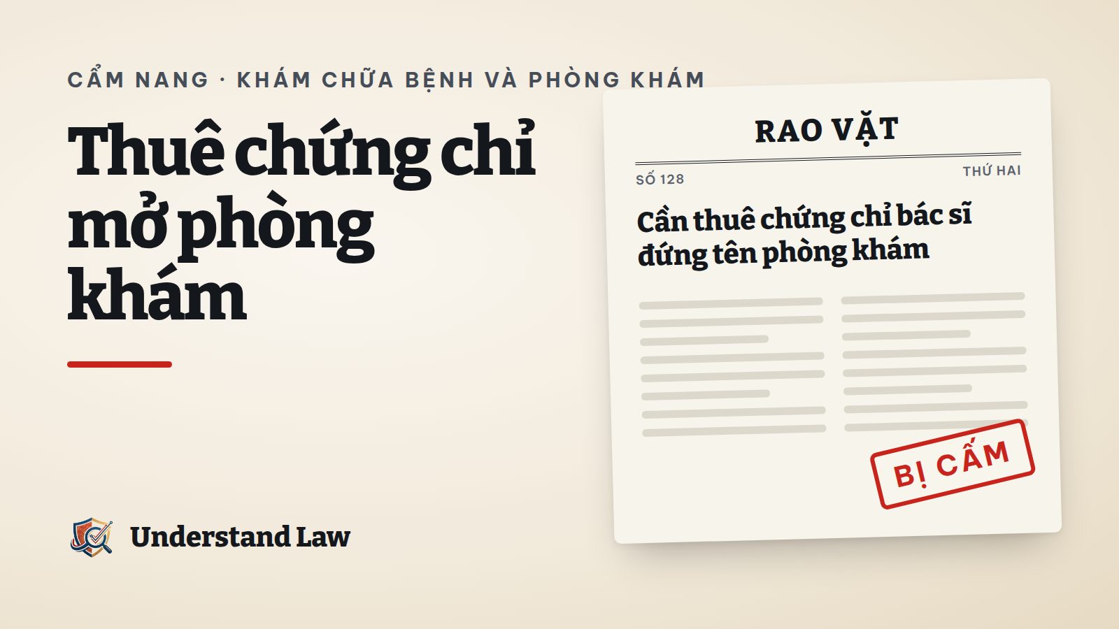 Tin rao cho thuê chứng chỉ hành nghề bị gạch bỏ