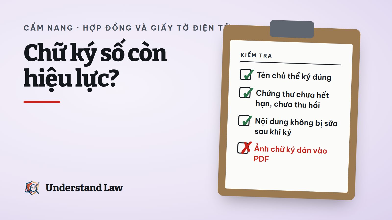 Bảng kiểm tra hiệu lực chữ ký số trên file hợp đồng