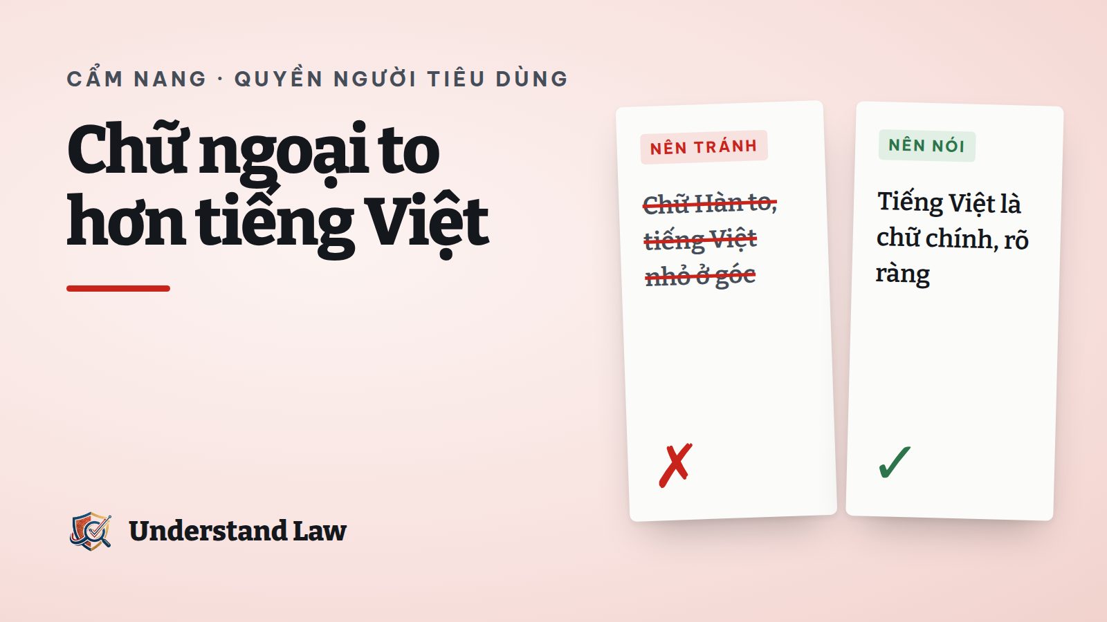 Hai thẻ so sánh cách trình bày nhãn nên tránh và nên dùng