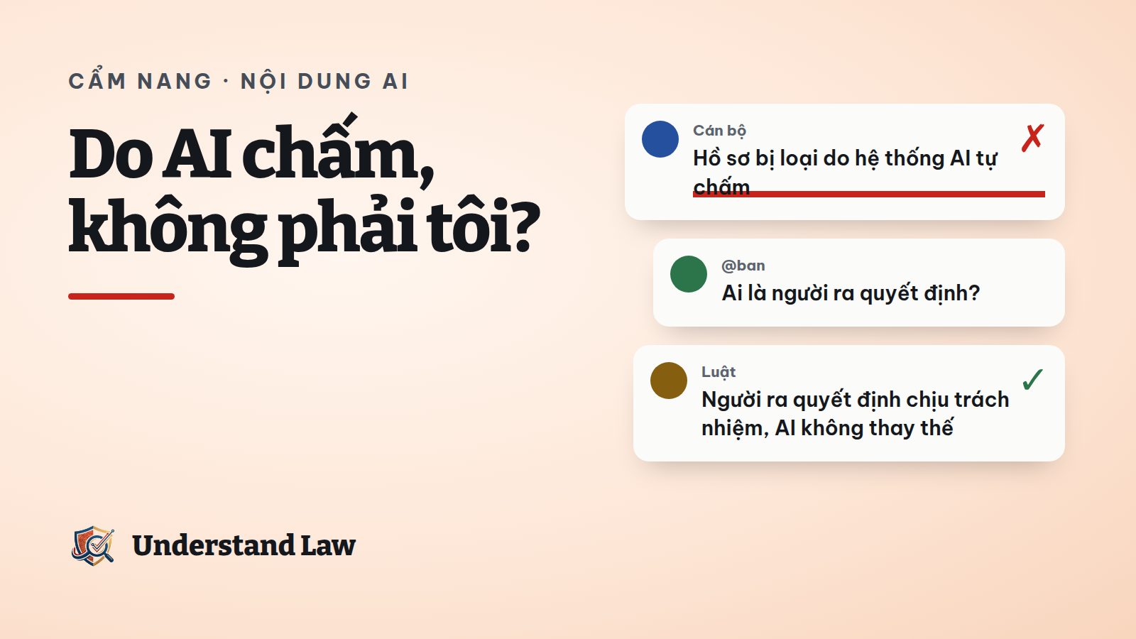 Quyết định có chữ ký người chịu trách nhiệm bên cạnh màn hình AI