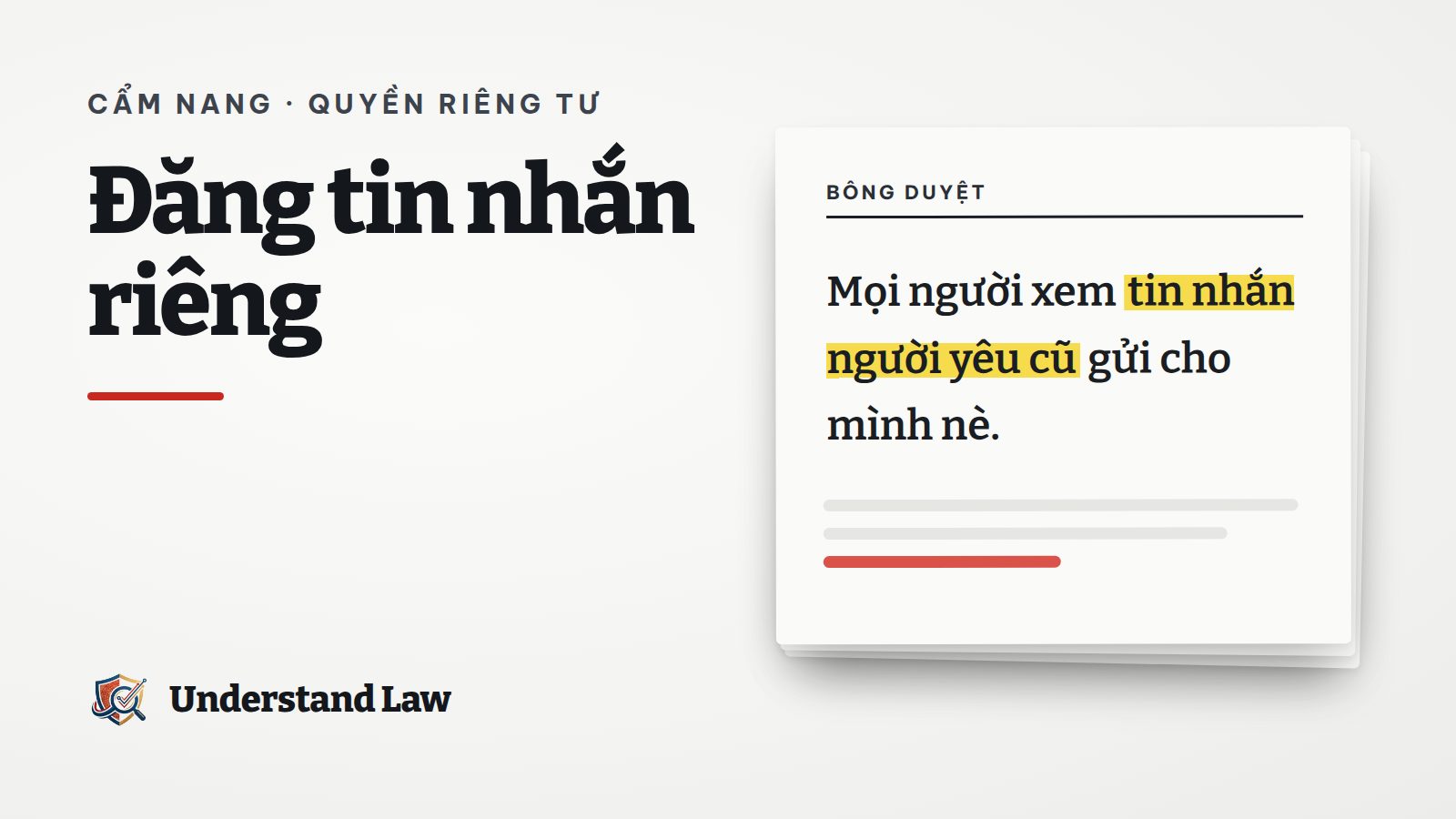 Tờ bông duyệt với câu đăng tin nhắn của người yêu cũ được tô vàng