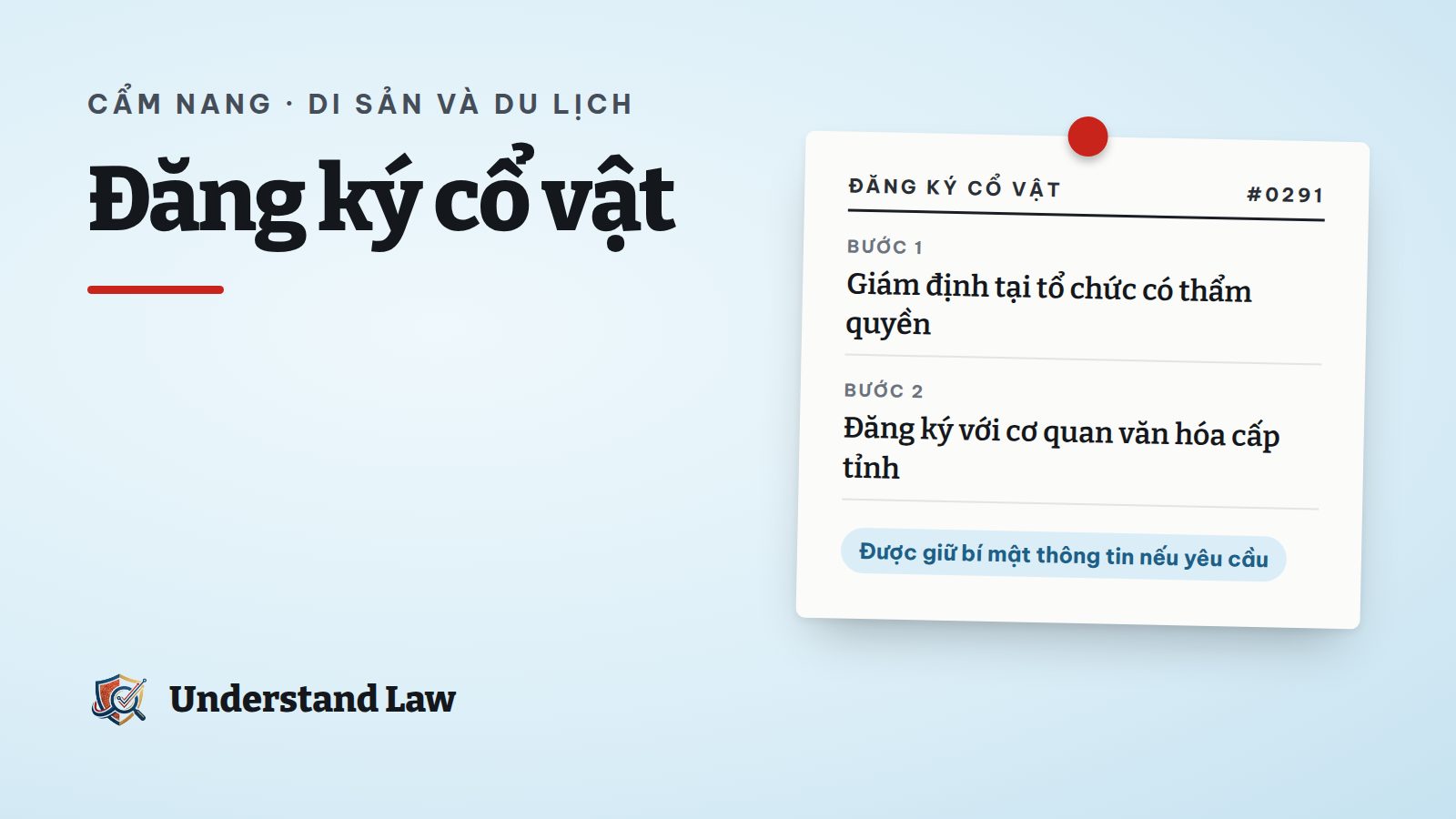 Giấy chứng nhận đăng ký cổ vật cạnh bình gốm