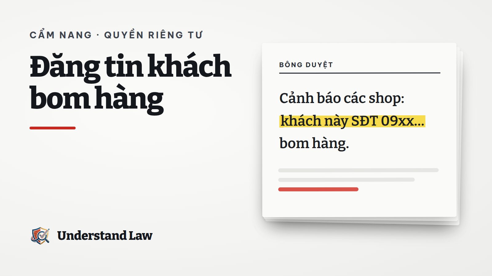 Tờ bông duyệt với câu đăng số điện thoại khách bom hàng được tô vàng