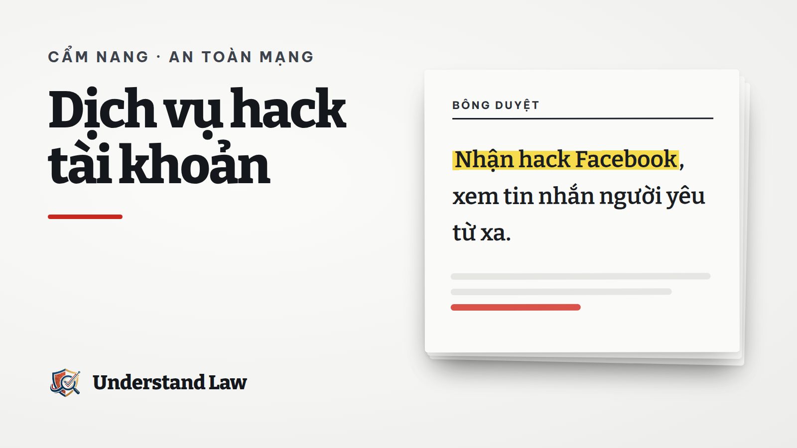 Tờ bông duyệt với câu nhận hack Facebook xem tin nhắn được tô vàng