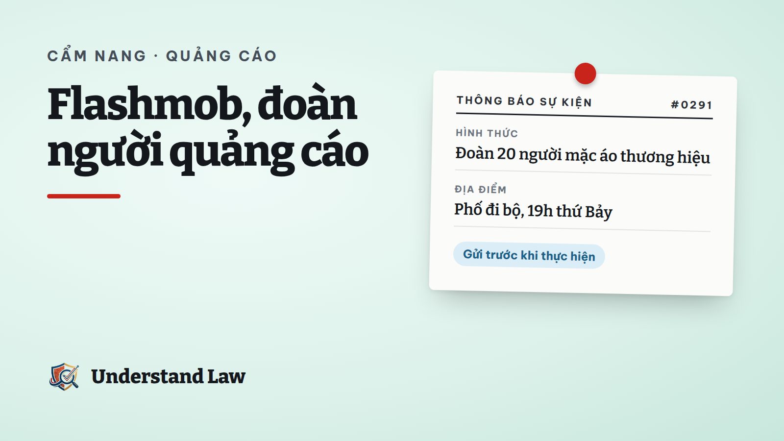 Phiếu thông báo tổ chức đoàn người quảng cáo gửi cơ quan địa phương