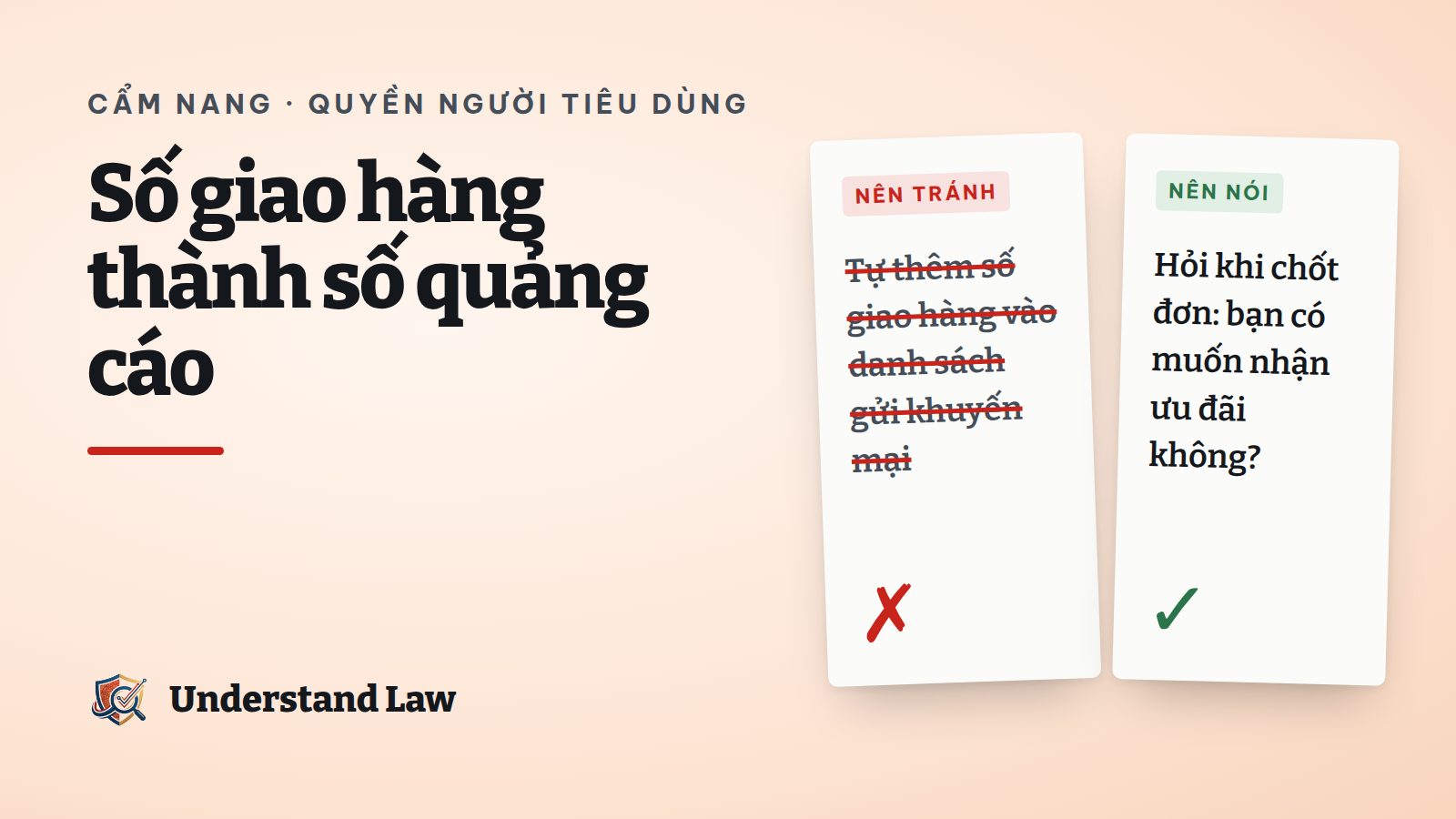 Hai cột so sánh tự dùng số giao hàng để gửi quảng cáo và hỏi khách khi chốt đơn