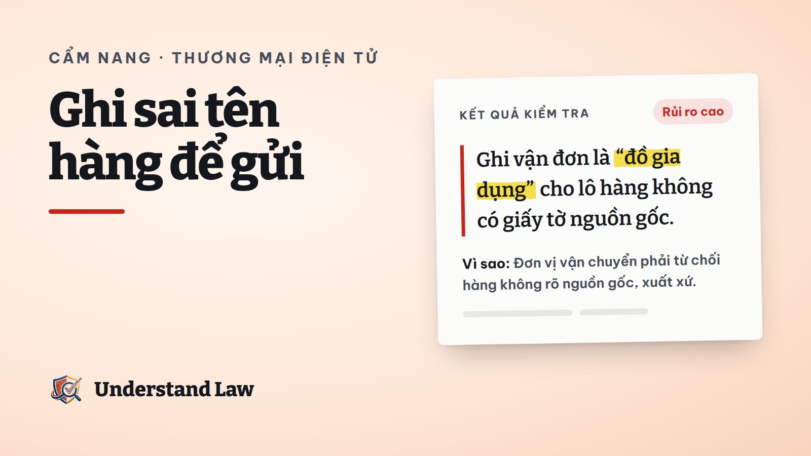 Kiện hàng bị dán nhãn từ chối vận chuyển