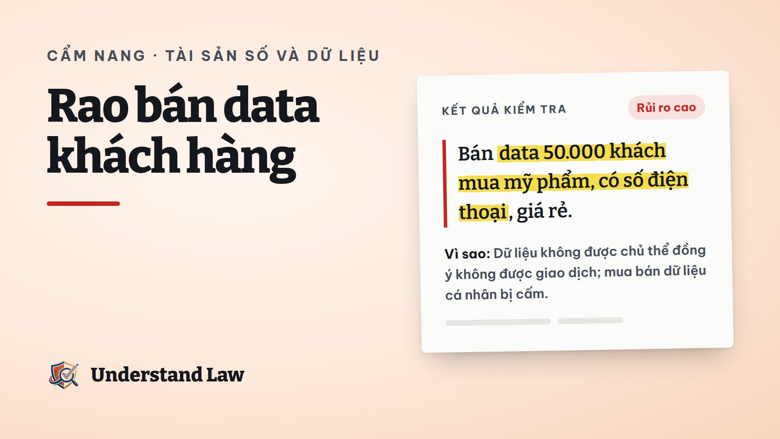 Gói dữ liệu khách hàng bị gạch bỏ trên sàn giao dịch