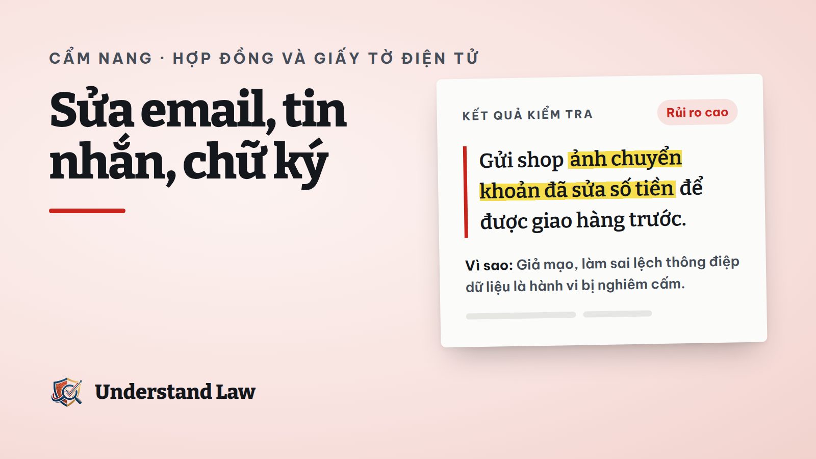 Kết quả kiểm tra rủi ro cao cho ảnh chuyển khoản đã chỉnh sửa