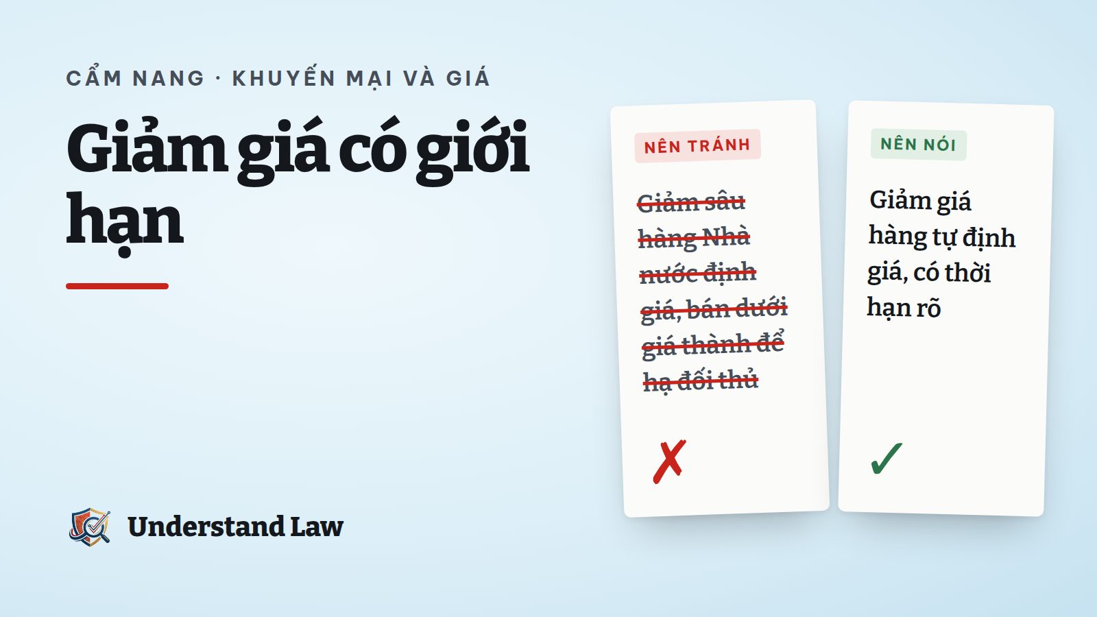 Bảng giá có dấu gạch đỏ và biểu tượng cấm trên một mặt hàng