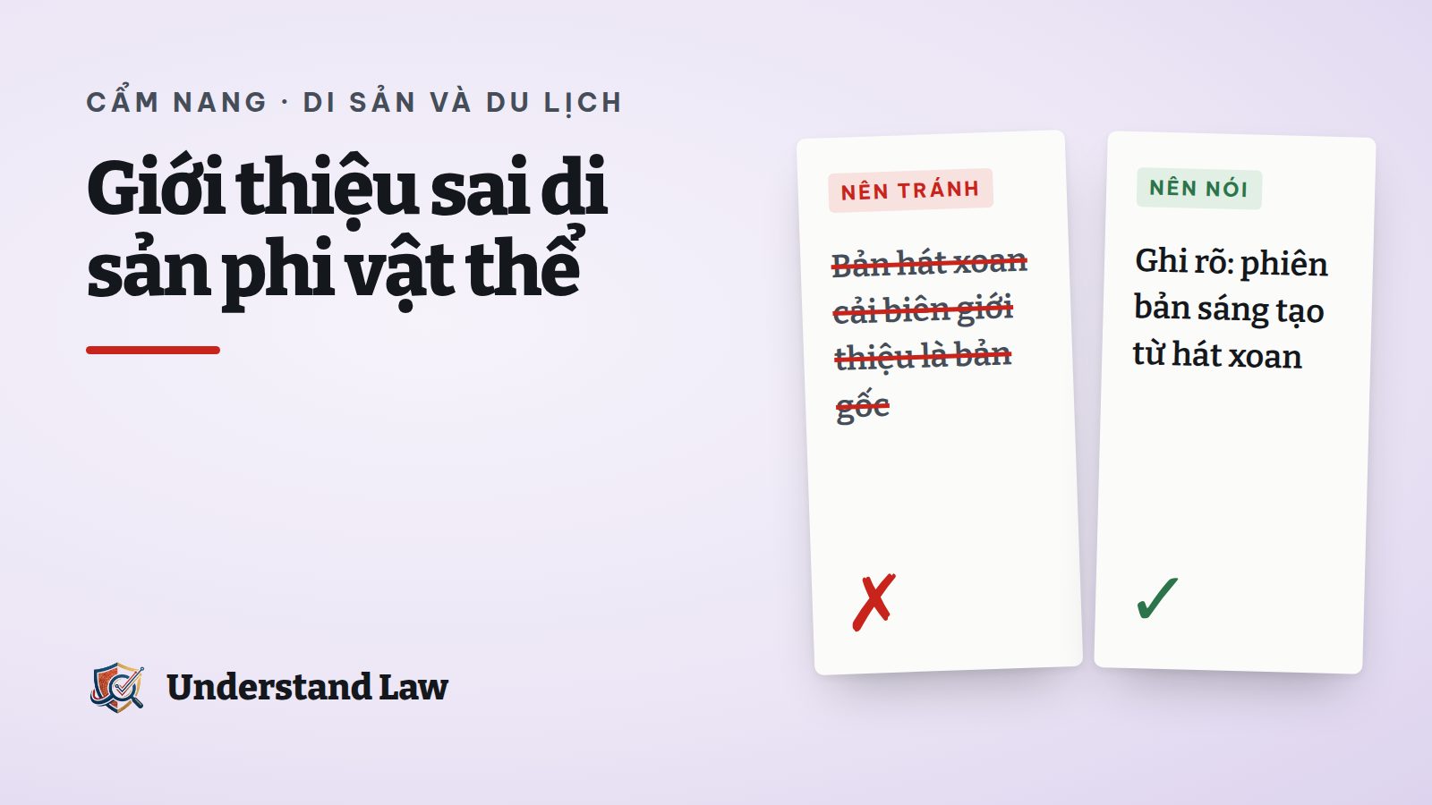 Hai cột so sánh giới thiệu bản cải biên như nguyên bản và ghi rõ phiên bản sáng tạo
