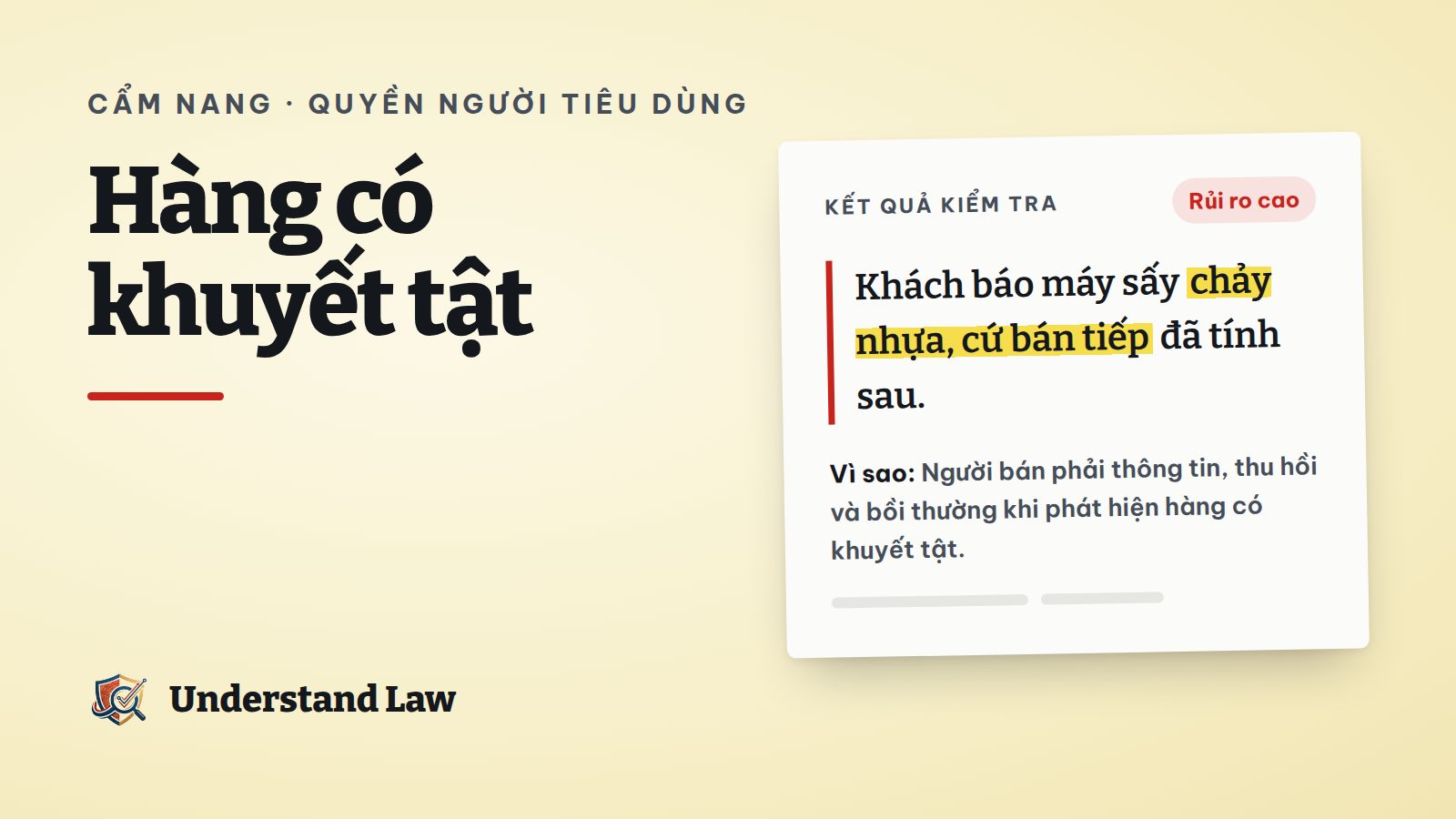 Thẻ kết quả kiểm tra cho câu cứ bán tiếp khi nhiều khách báo máy quá nóng