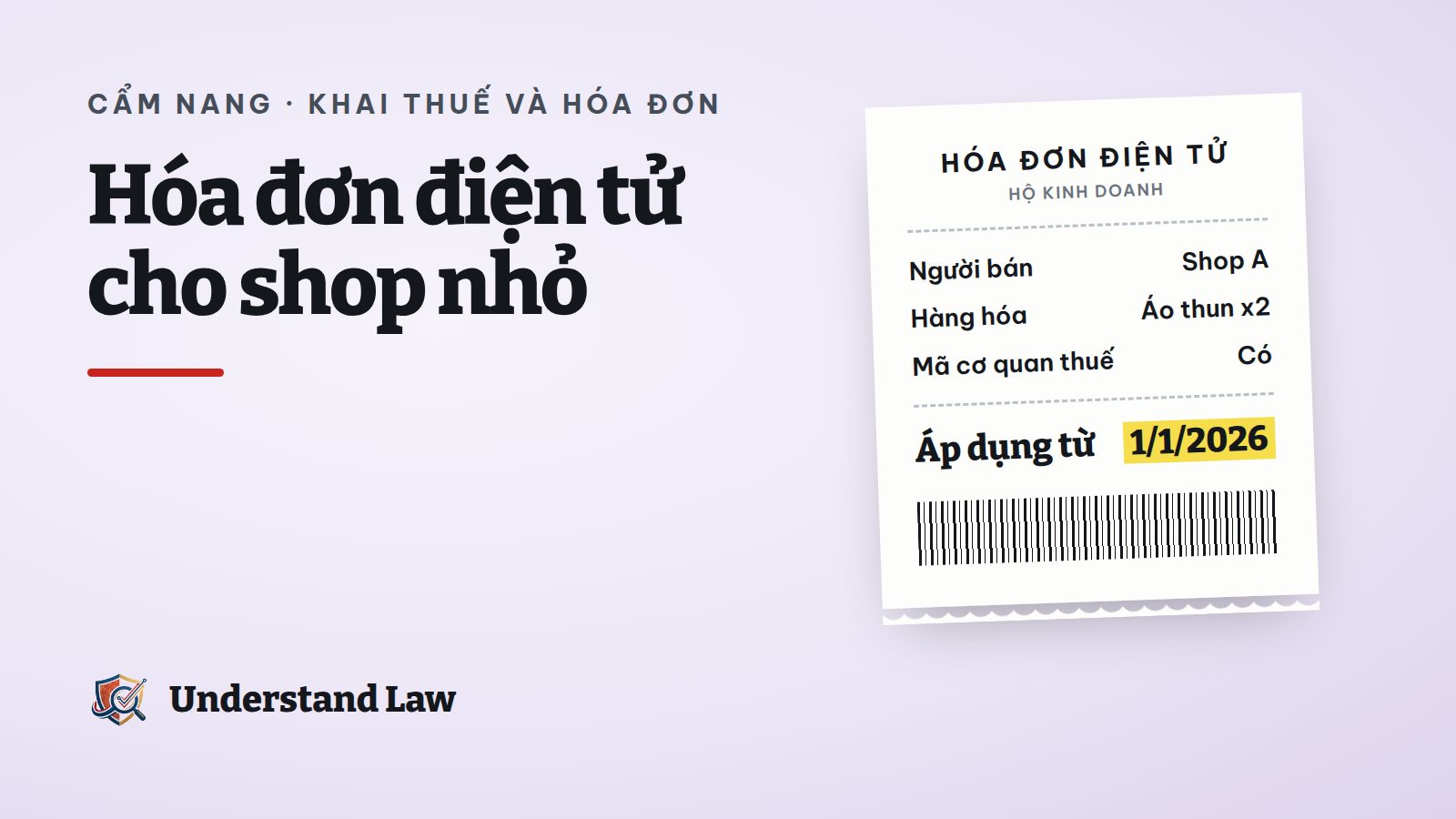Hóa đơn điện tử tham khảo của cá nhân kinh doanh online