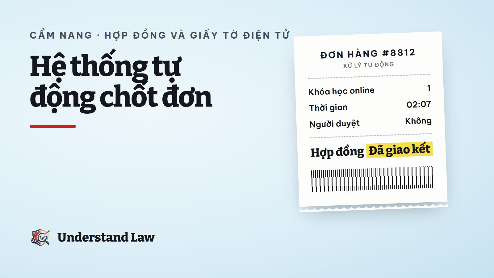 Bảng kê đơn hàng tự động lúc 2 giờ sáng với trạng thái hợp đồng đã giao kết