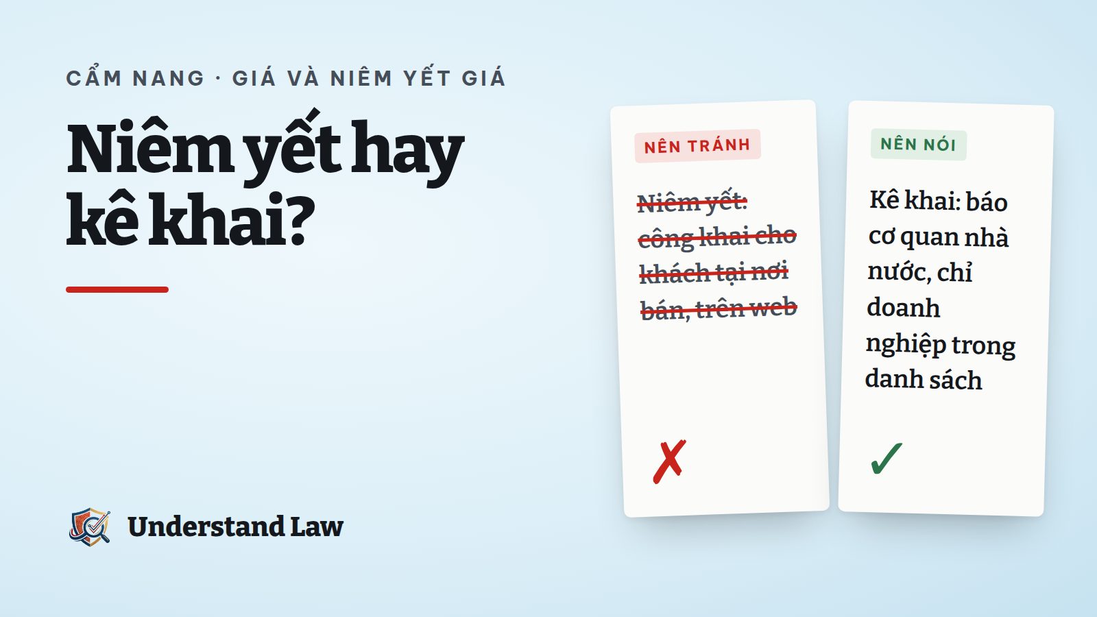Phân biệt niêm yết giá và kê khai giá