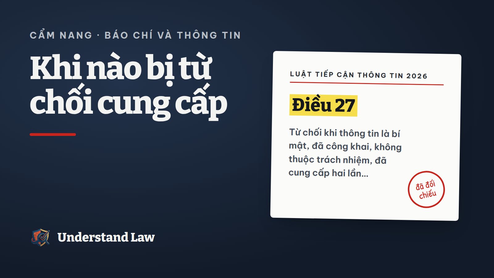 Thẻ trích Luật Tiếp cận thông tin về các trường hợp từ chối cung cấp