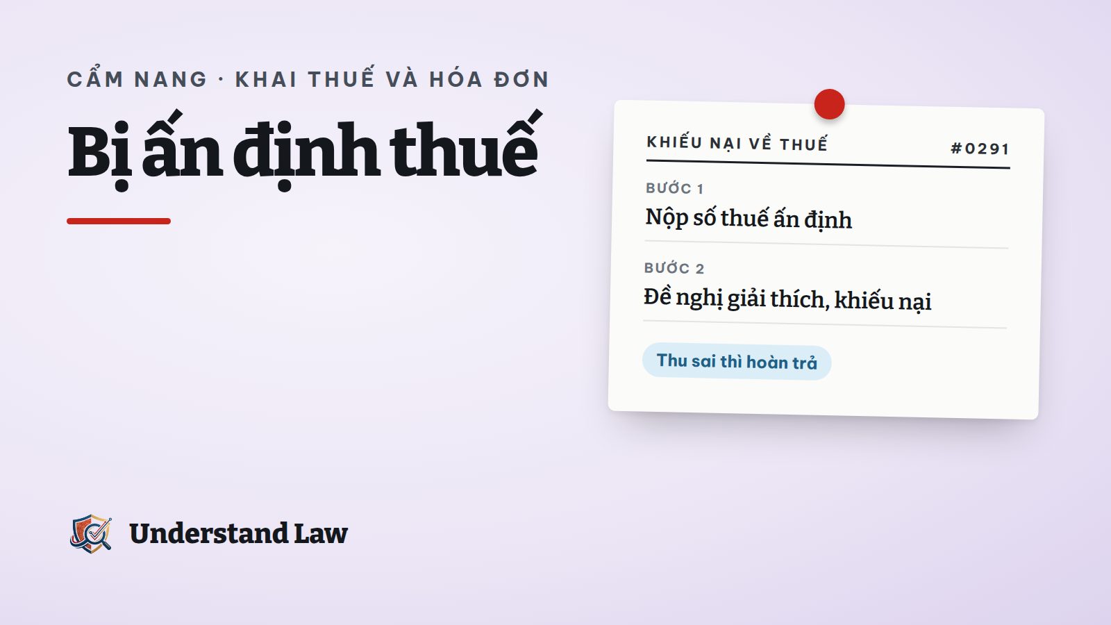 Thông báo ấn định thuế và đơn khiếu nại