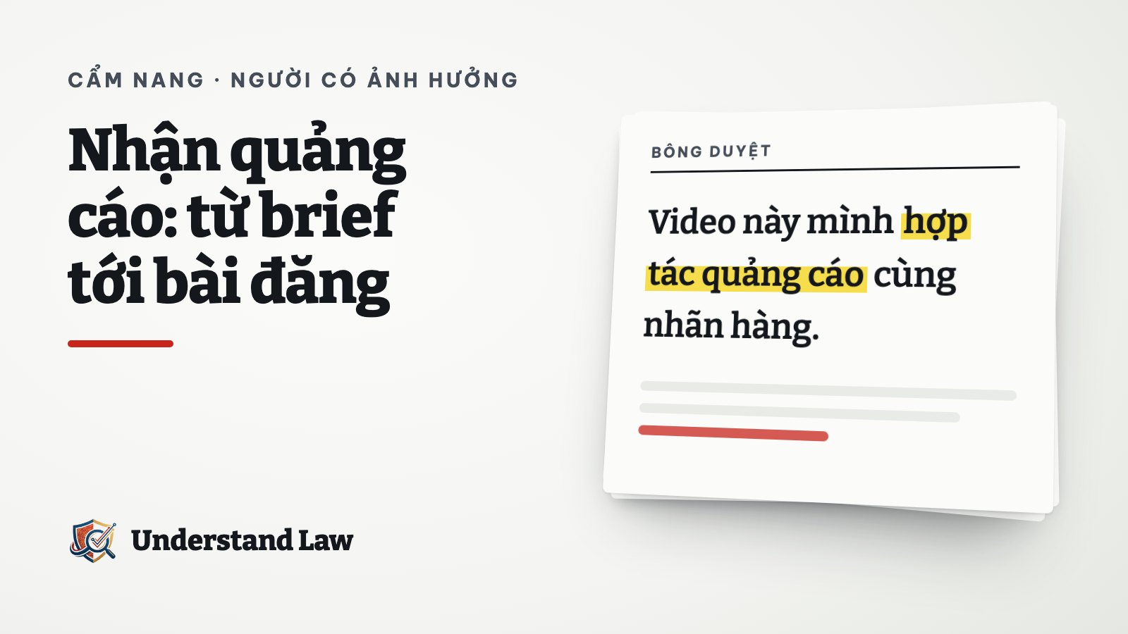 Tờ bông duyệt minh hoạ bài: Nhận quảng cáo: từ brief tới bài đăng