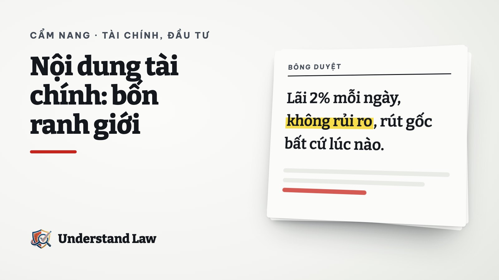 Tờ bông duyệt minh hoạ bài: Nội dung tài chính: bốn ranh giới