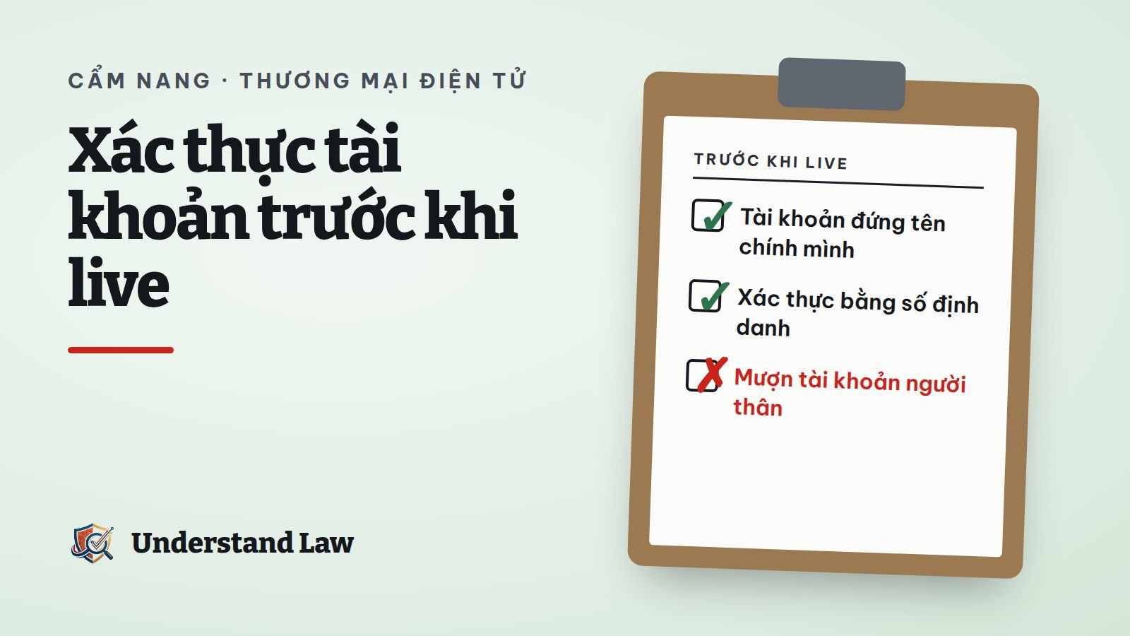 Bảng kẹp giấy liệt kê việc cần làm trước khi livestream bán hàng