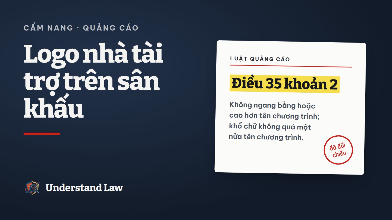 Thẻ trích Luật Quảng cáo về vị trí và khổ chữ quảng cáo trong chương trình văn hóa, thể thao
