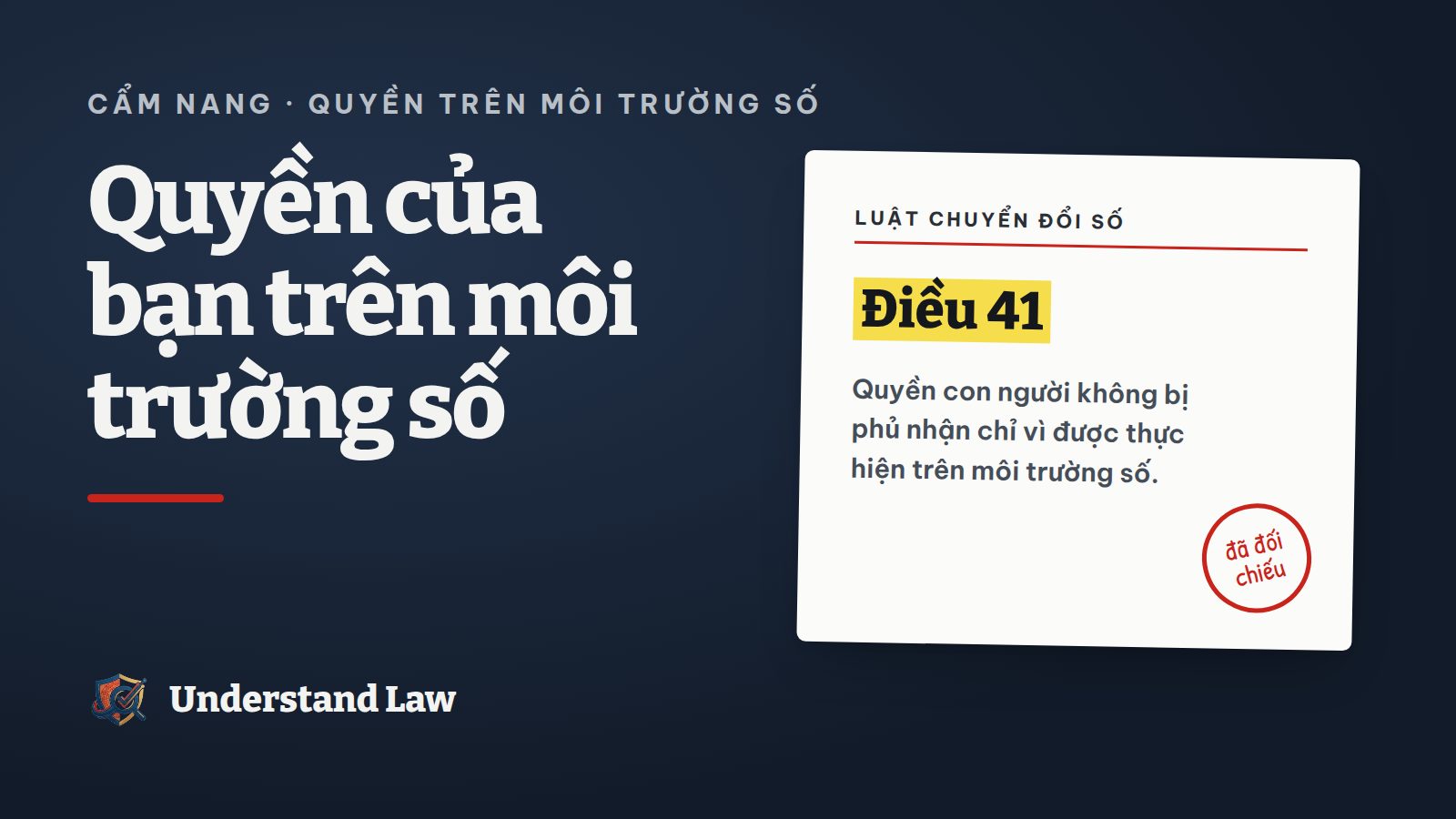 Thẻ trích Luật Chuyển đổi số về quyền công dân trên môi trường số