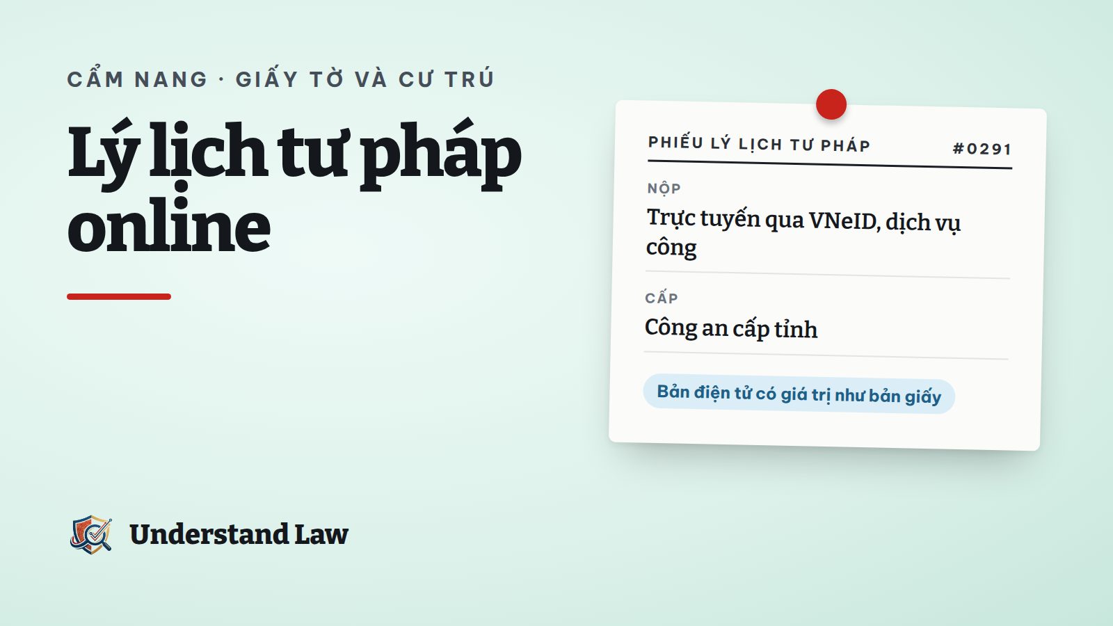 Điện thoại hiển thị phiếu lý lịch tư pháp điện tử