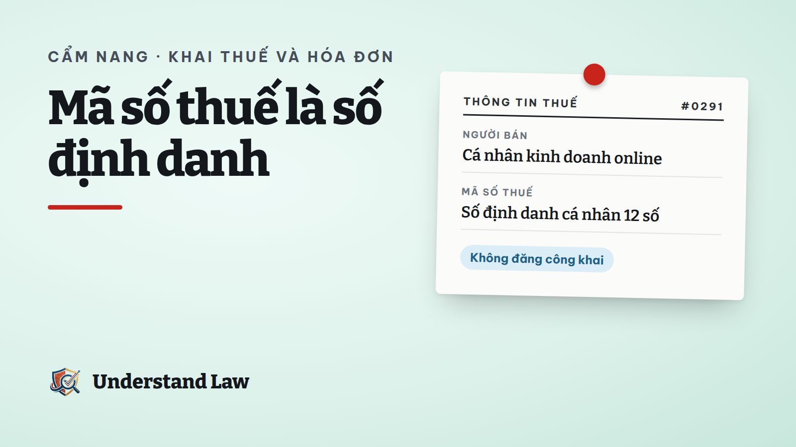 Phiếu thông tin thuế của người bán với mã số thuế là số định danh cá nhân