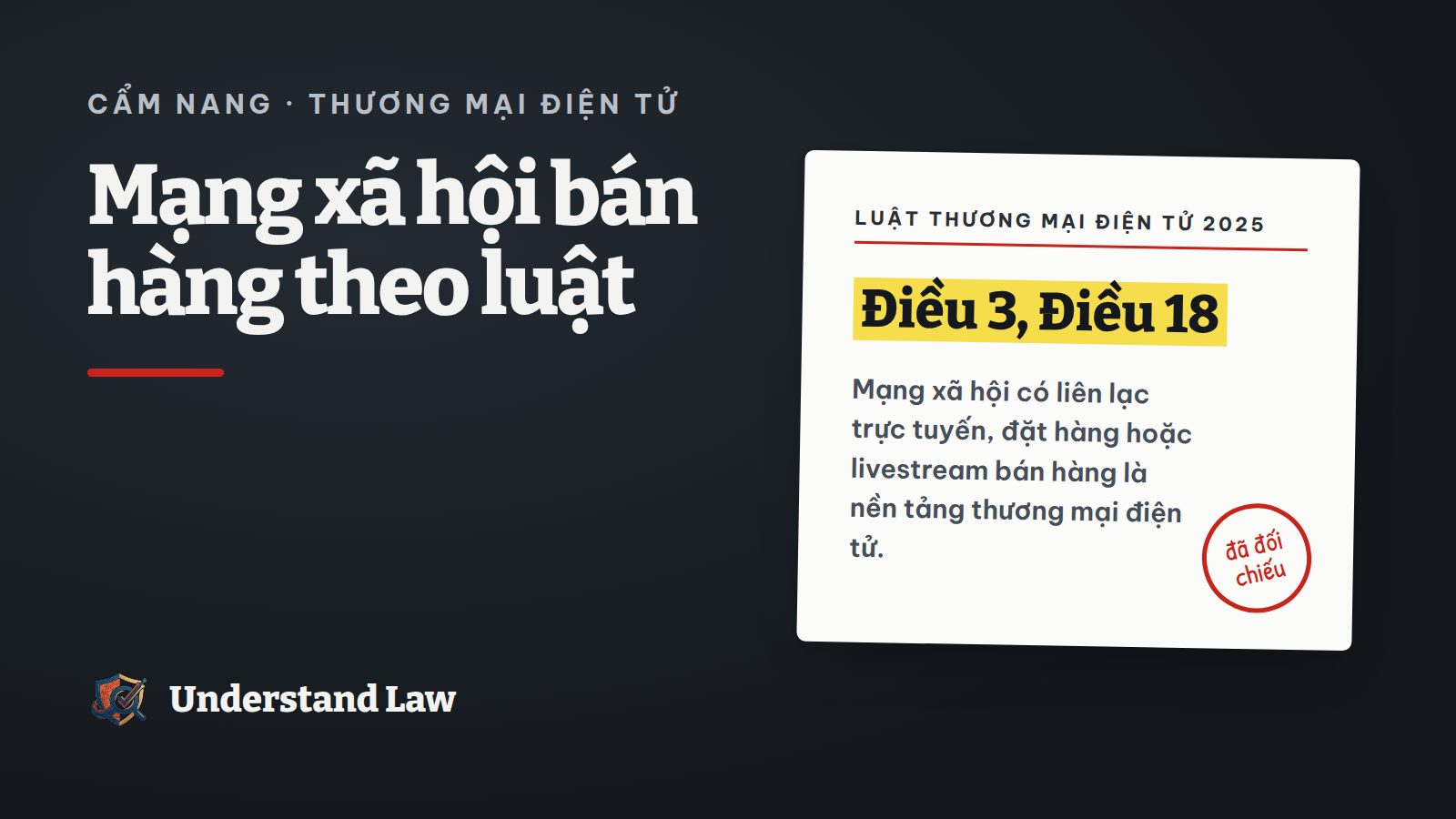Thẻ trích Luật Thương mại điện tử về mạng xã hội hoạt động thương mại điện tử