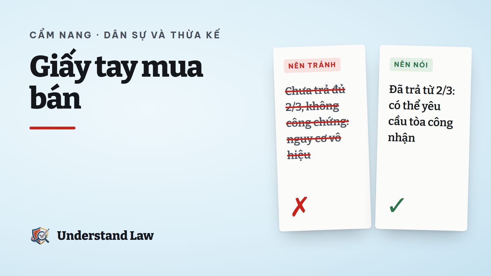 Tờ giấy mua bán viết tay với thanh tiến độ thanh toán 2/3