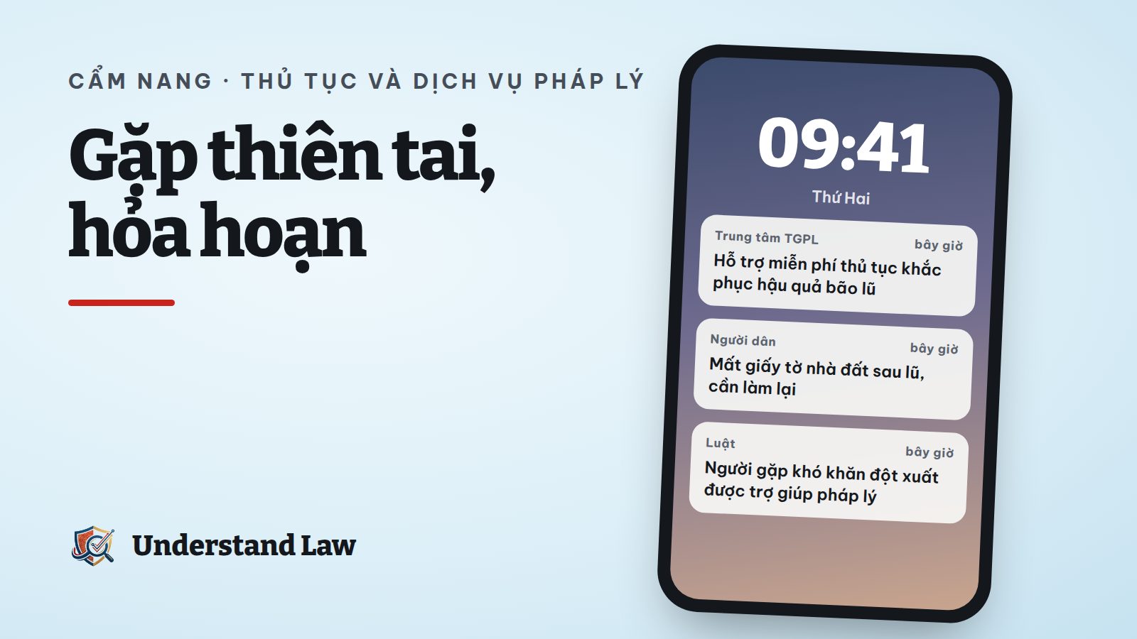Người dân vùng lũ được hướng dẫn thủ tục pháp lý