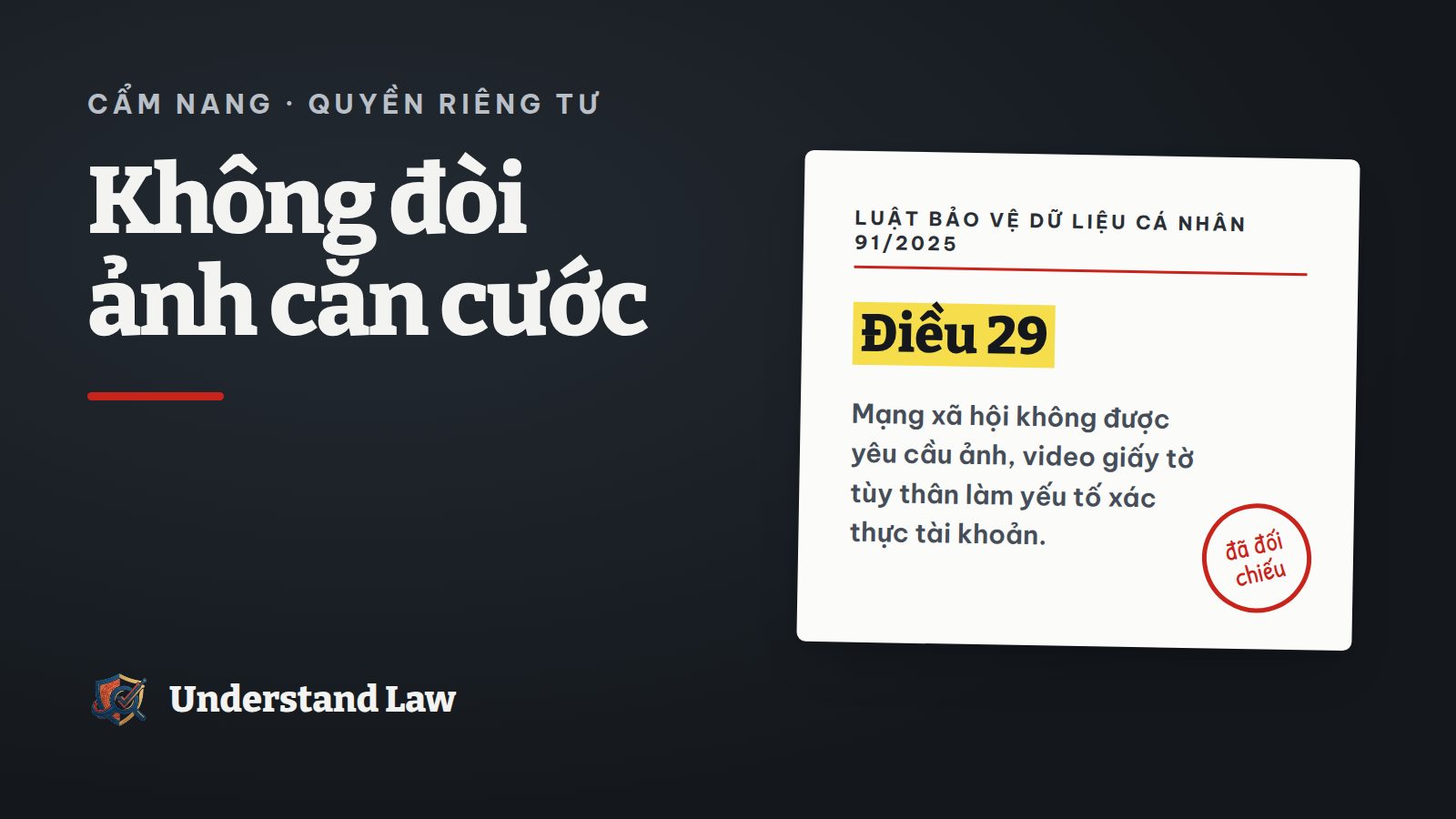 Thẻ trích Luật Bảo vệ dữ liệu cá nhân Điều 29 về nền tảng mạng xã hội