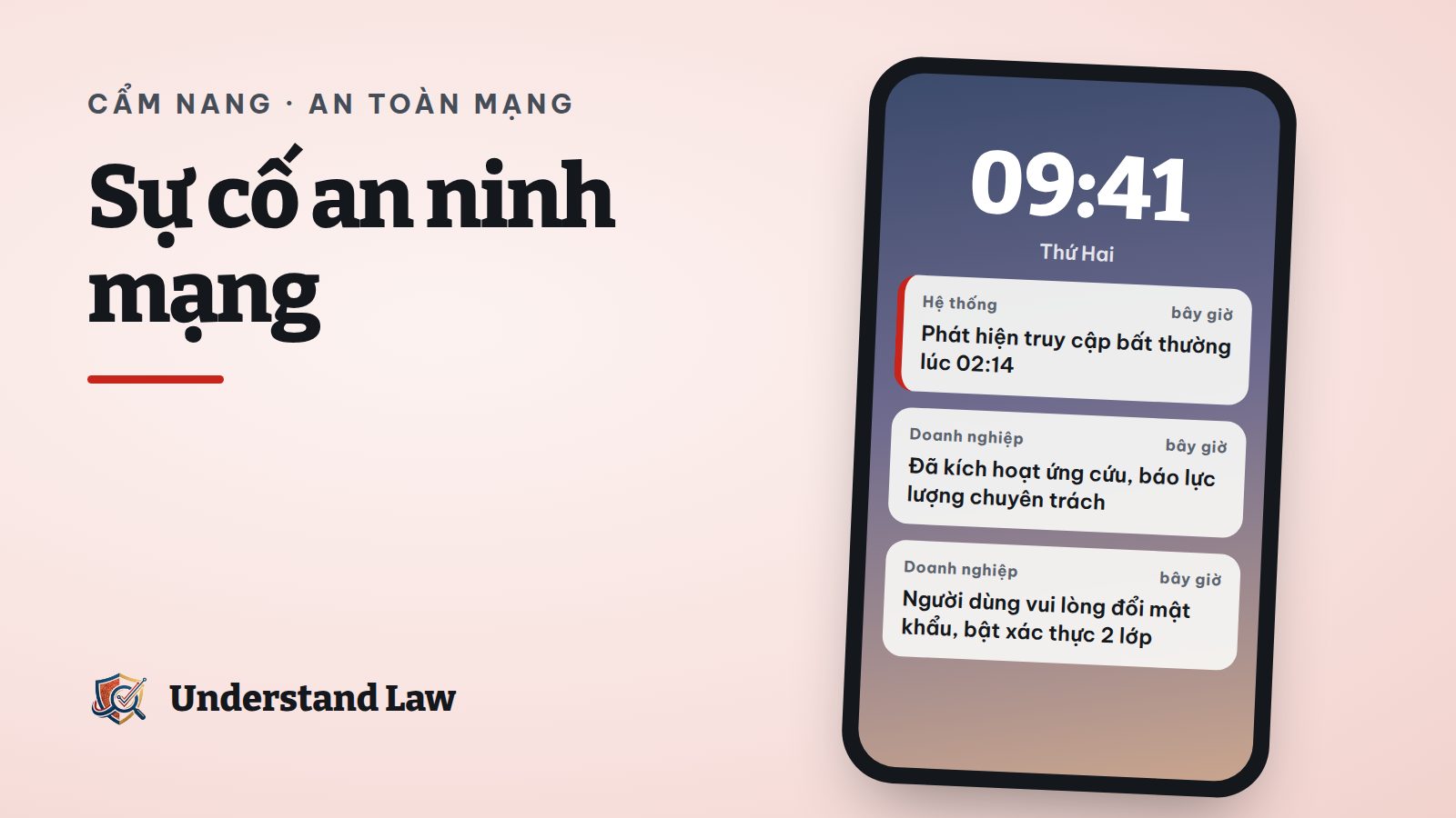 Thông báo sự cố an ninh mạng gửi người dùng