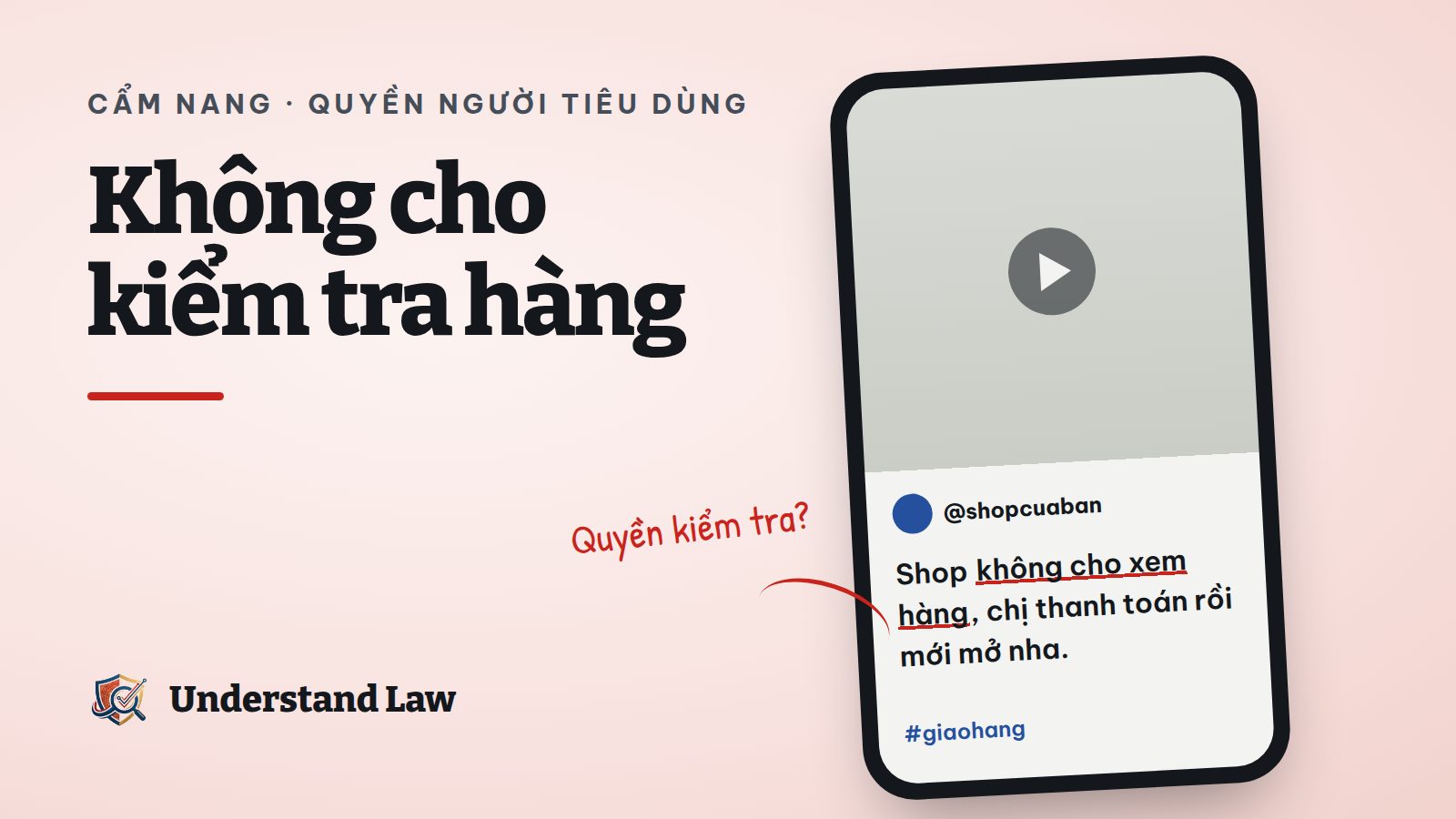 Khung điện thoại với tin nhắn shop không cho xem hàng trước khi thanh toán