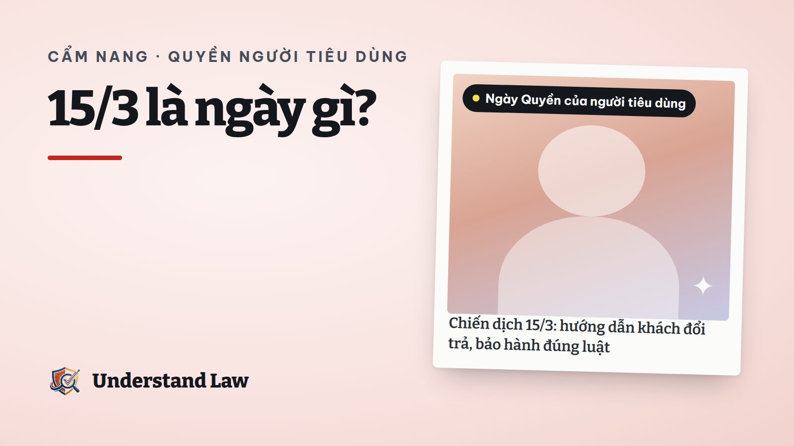 Lịch tháng 3 khoanh ngày 15 kèm biểu tượng người tiêu dùng