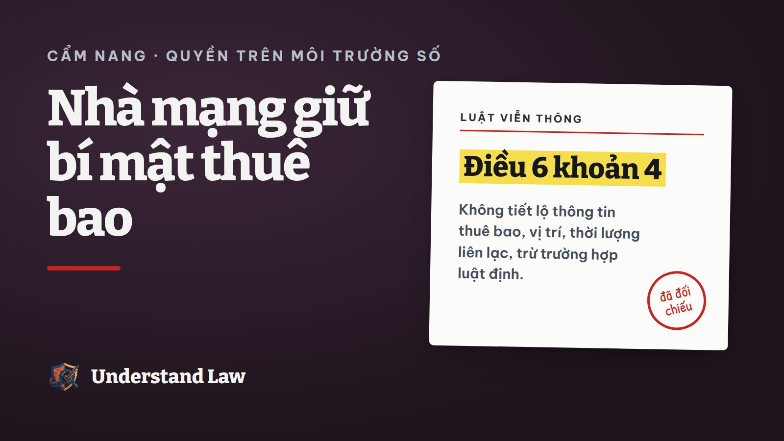 Thẻ trích Luật Viễn thông về bảo mật thông tin thuê bao