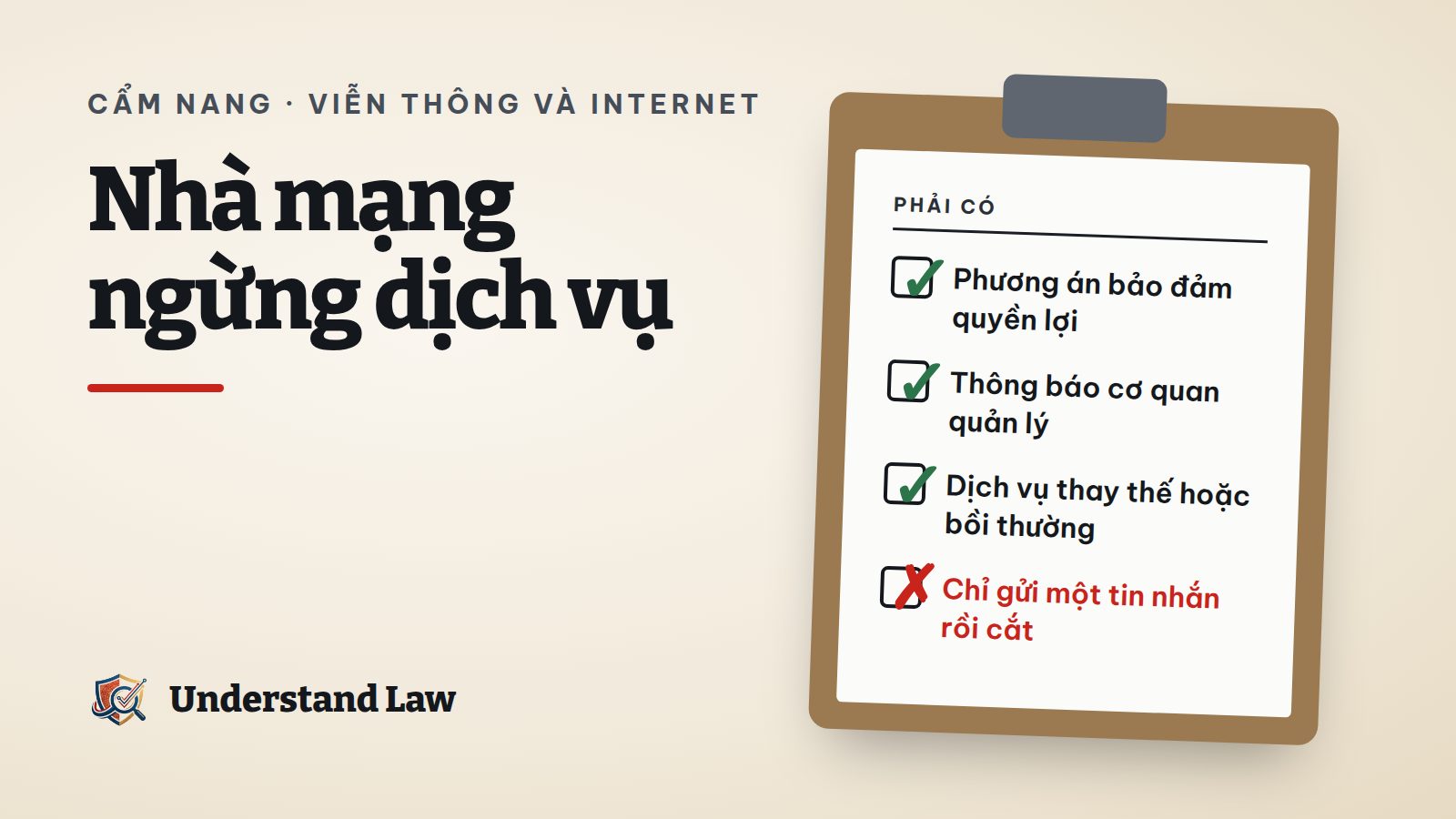 Cột ăng ten với biển thông báo ngừng dịch vụ và mũi tên chuyển hướng