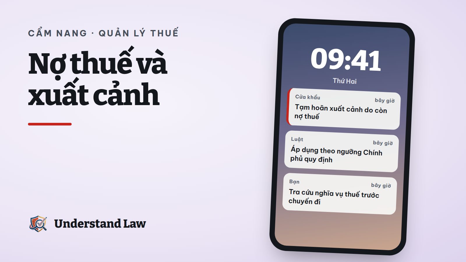 Hộ chiếu đặt trên quầy làm thủ tục cạnh tờ thông báo nợ thuế