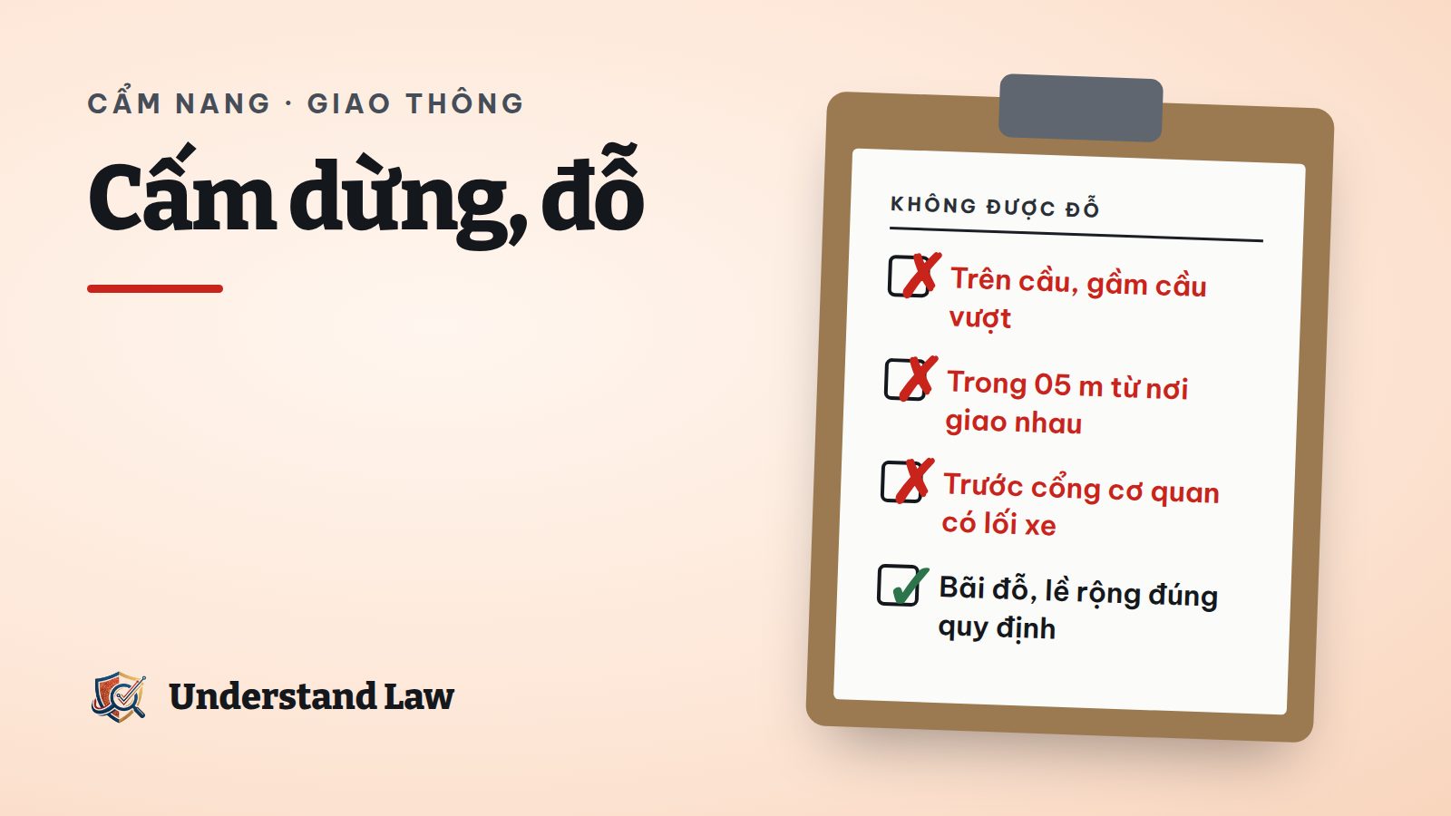 Biển cấm đỗ xe đặt cạnh lối vào cổng cơ quan